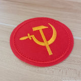 LOTTO 5 PATCH RICAMATE ROTONDE CCCP FALCE MARTELLO