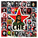 ADESIVO CHE GUEVARA LOTTO DI ADESIVI IN VINILE MISTI SFONDO ROSSO