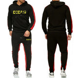 JOGGING CCCP HOZ MARTILLO NEGRO RAYAS ROJAS