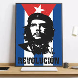 POSTER CHE GUEVARA REVOLUKION KUBA FLAGGE