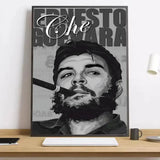 POSTER CHE GUEVARA ERNESTO SIGARO RITRATTO IN BIANCO E NERO