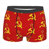 BOXER HOMME COMMUNISTE ROUGE FAUCILLE ET MARTEAU