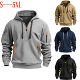 SCHWARZES SWEATSHIRT MIT HALBZIP CCCP RED STAR TACTICAL NEON