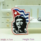ECUSSON CHE GUEVARA PORTRAIT ROUGE FOND NOIR 6X9CM