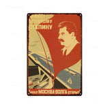 METALEN BORD DOOD VAN STALIN FILMPOSTER VINTAGE ROOD