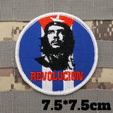PATCH IN VELCRO MILITARE CHE GUEVARA REVOLUCION CUBA SFONDO BLU 7CM