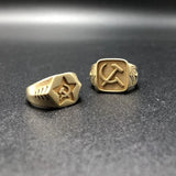 BAGUE FAUCILLE MARTEAU ETOILE ROUGE CCCP