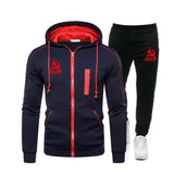 CCCP JOGGING HOODIE ZIP GRAU HAMMER SICHLE