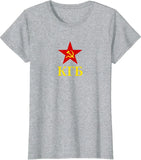 T-SHIRT KGB CYRILLIQUE ETOILE ROUGE MINIMALISTE