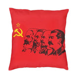 HOUSSE COUSSIN CCCP FOND NOIR BANDE ROUGE FAUCILLE MARTEAU DESIGN