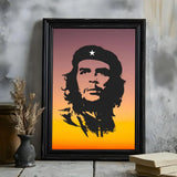 CHE GUEVARA VIVA LA REVOLUCION POSTER ROSSO DORATO