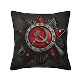 KUSSENHOES RUSLAND USSR VOLLEDIG WAPENSCHILD DRIEKLEURIGE VLAG