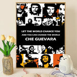 AFFICHE CHE GUEVARA PORTRAIT CLASSIQUE ICONIQUE FOND ROUGE