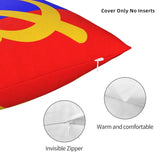 KUSSENHOES RUSLAND USSR VOLLEDIG WAPENSCHILD DRIEKLEURIGE VLAG