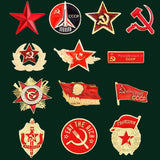 Pins Communiste Drapeau Lénine Doré