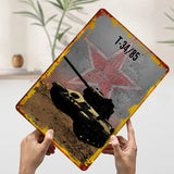 PIASTRA METALLICA T34 GUARDIA SERBATOIO SOVIETICA RIVOLUZIONE OTTOBRE
