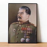 POSTER STALIN PORTRÄT PROFIL EINHEITLICHE MEDAILLEN GENERALISSIME