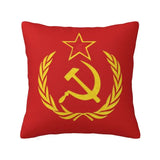 KUSSENHOES RUSLAND USSR VOLLEDIG WAPENSCHILD DRIEKLEURIGE VLAG