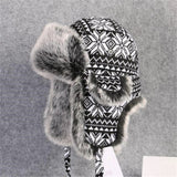 CHAPKA USHANKA NOIR BLANC SOVIETIQUE MULTIFORMAT