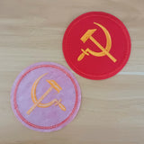 LOTTO 5 PATCH RICAMATE ROTONDE CCCP FALCE MARTELLO