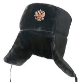 CHAPKA USHANKA AVEC BADGE SOVIÉTIQUE