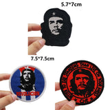 ECUSSON CHE GUEVARA REVOLUCION CUBA FOND BLEU VELCRO BRASSARD 7CM