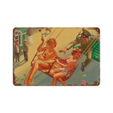 METALEN BORD DOOD VAN STALIN FILMPOSTER VINTAGE ROOD