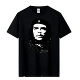 T-SHIRT CHE GUEVARA STENCIL BLANC ETOILE NOIRE COTON 100