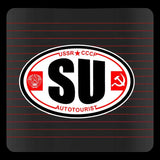 STICKER VOITURE SU USSR CCCP AUTOTOURIST OVAL