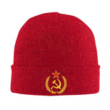 Muts Gebreid Krans Hamer en Sikkel Rood