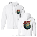 SCHWARZER ZIP-HOODIE CCCP GLOBE SPACE PROGRAM