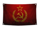 DRAPEAU URSS ÉCLABOUSSURE JAUNE