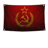 DRAPEAU URSS ÉCLABOUSSURE JAUNE
