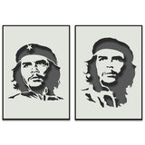 DIPTYQUE POSTER CHE GUEVARA DOPPELSCHABLONE SCHWARZ UND WEISS