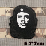 CHE GUEVARA PATCH TATTICA RITRATTO SFONDO NERO VELCRO 5X7CM