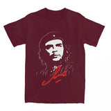 T-SHIRT IN COTONE CUBA DI CHE GUEVARA RETRO POLITICAL REVOLUTION