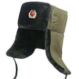 CHAPKA USHANKA AVEC BADGE SOVIÉTIQUE