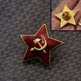 Pins Communiste Étoile Rouge Dorée