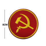 ECUSSON URSS GLOIRE BABOUCHKA 1941 DRAPEAU ROUGE FOND NOIR ROND