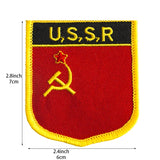 ECUSSON URSS BOUCLIER FAUCILLE MARTEAU ETOILE FOND ROUGE JAUNE