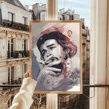 POSTER CHE GUEVARA AQUARELL ZIGARRE DOPPELPORTRÄT