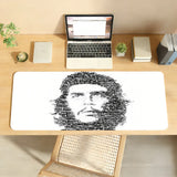 TAPIS BUREAU CHE GUEVARA INSCRIPTION FOND VERT KAKI VINTAGE