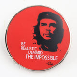 CHE GUEVARA PORTRÄT UNTERZEICHNUNG GOLD METALL RUNDE ABZEICHENPIN