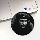 MACARON ABZEICHEN PIN CHE GUEVARA PORTRÄT SCHWARZER STERN ROTER HINTERGRUND RUND