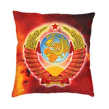 CCCP-Kissenbezug, roter Mantel, Krone, EPIS, schwarzer Hintergrund