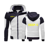 HOODIE MET RITS ROOD-ZWART CCCP TWEEKLEURIG