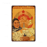 METALEN BORD DOOD VAN STALIN FILMPOSTER VINTAGE ROOD