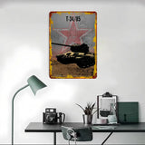 PIASTRA METALLICA T34 GUARDIA SERBATOIO SOVIETICA RIVOLUZIONE OTTOBRE