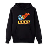 SCHWARZES KAPUZENSWEATSHIRT CCCP VOSTOK COSMONAUTE