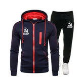 CCCP JOGGING HOODIE ZIP GRAU HAMMER SICHLE